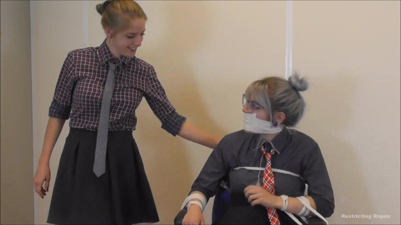 Restricting Ropes: Luna Grey & Violet Haze - corporate bitches payback hD
