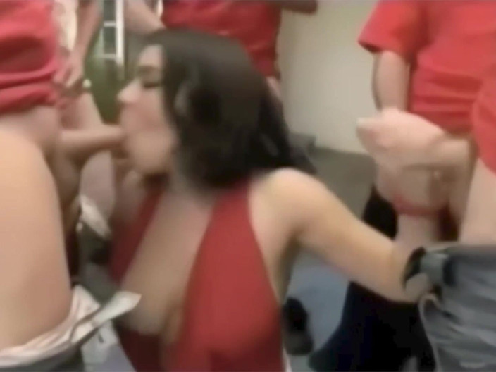 Cumbizz: Young 18yo Cumdump Swallows Entire Bukkake