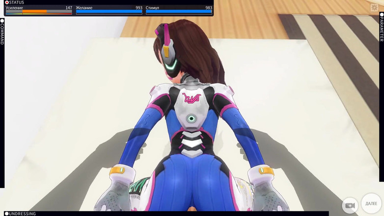 H3DC: Sudut pandangan pertama hentai 3d Dva menunggang batang awak