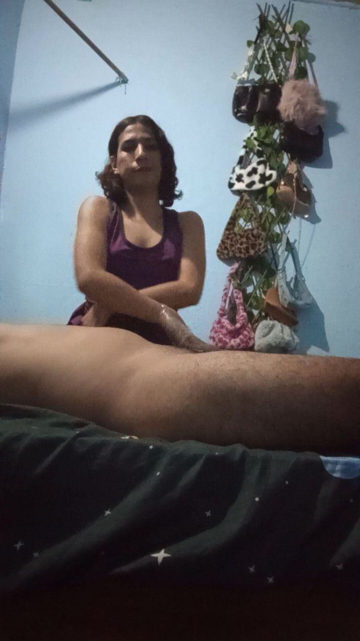 Femboy from Colombia: Çok zevk veren güzel oral seks