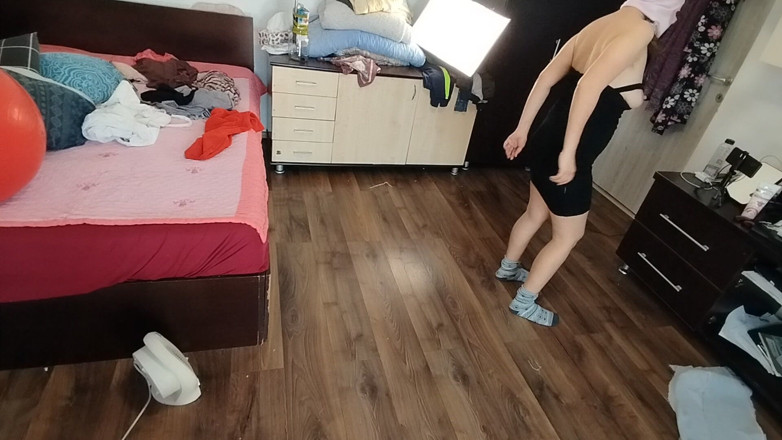 Mirsur: Amateur Wife Dancing Around the House Naked, Big Nipples, Big...