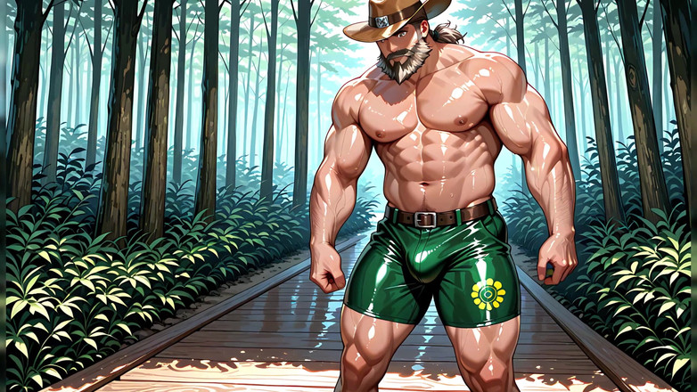 Erotic Man: Karakter Ai dengan Otot Bertelanjang Dada