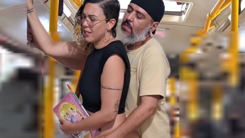 Gabi SweetCouplesStories: Slutty Student Gets Cumshot on the Bus