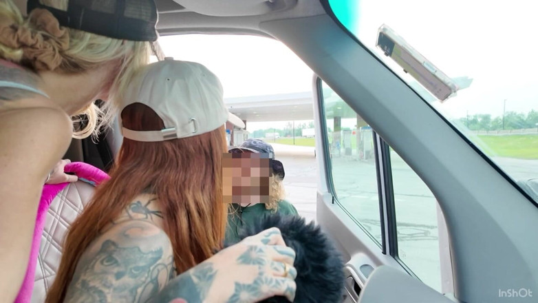 Danae Mari: Lacey &amp; Danae Makes Random Guy Cum in the Bus