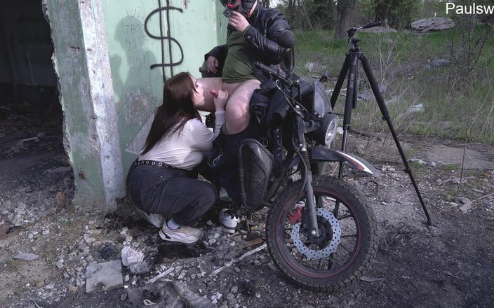 Polly Sweet: Sexy milfka miluje motocykly a velké ptáky