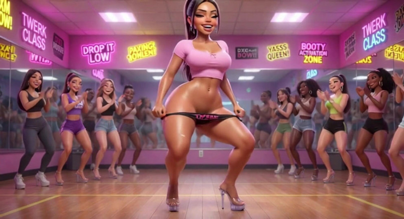 My night collection: Sensuele twerkles met wulpse instructeur die geavanceerde bewegingen onderwijst aan...