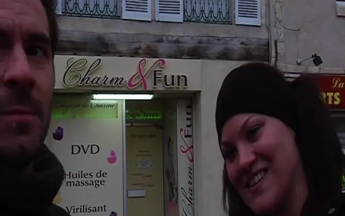 Monde Francais: Nasty French Girl Gets Fucked Hard in a Public Threesome