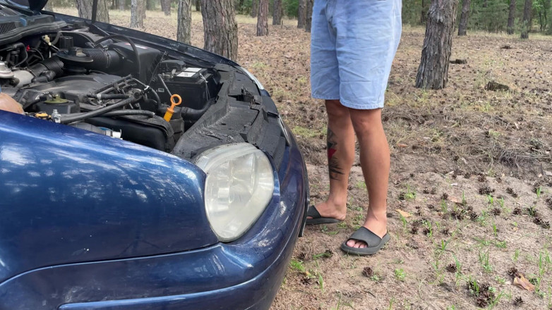 HotPrincessUA: Haar man naar de rand, echte auto pech climax!
