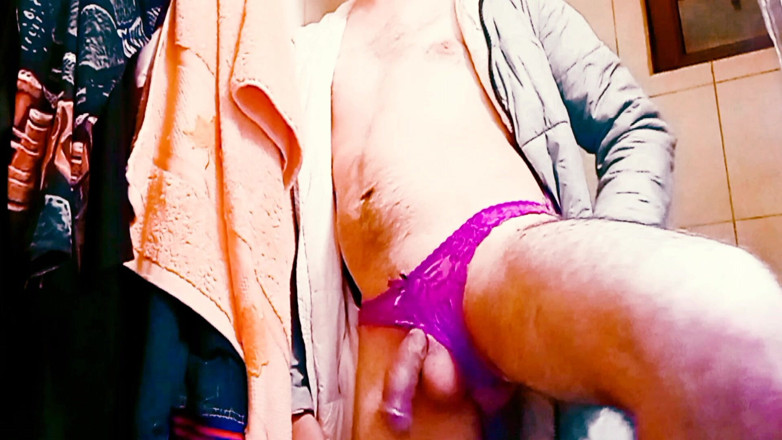Willy Alexandru Petre: Hot Ass and Dick in Sexy Purple Panties