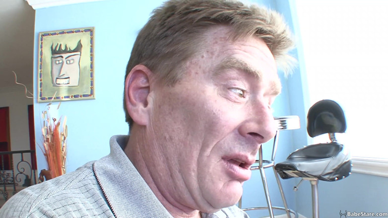 Babe Stare: An older man gets a taste of some young shaved...