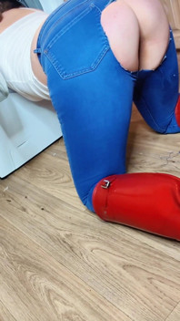 Stuck Fucked N Butt Filled