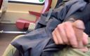 Tjenner: Jerking off on the Train and Cumming
