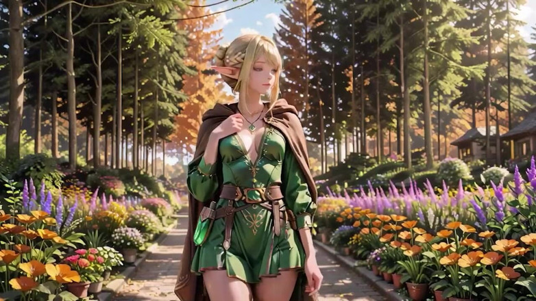 Seraphina Vale: Forest Elf Queen! Ajoelhando-se na luz solar de Daunlight, suas...