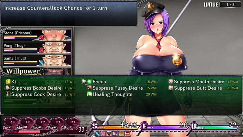Cumming Gaming: Karryn's prison silent walkthough [PornPlay Hentai game] Ep.6 she save her...