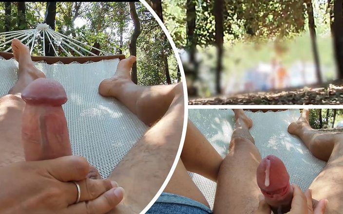 Miss Creamy: Naked in the Park in the Hammock He Touches My...