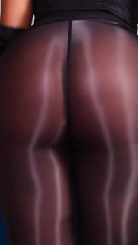 Shiny Pantyhose Ass Edging