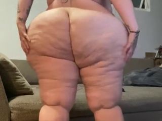 Big beautiful BBC sluts: Beautiful BBW posing nude and shaking big belly &amp; huge booty
