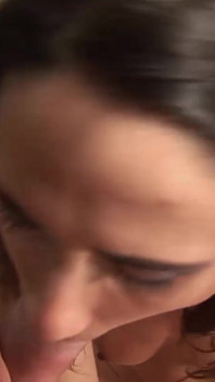 German Brunette Knows How to Use Her Mouth to Suck Cock