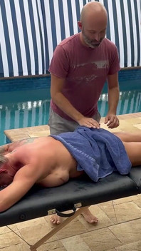 Steamy Outdoor Massage with Carlie Vixen