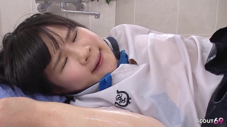 Asian porn collection: Uncensored Japanese Nuru Massage Creampie Sex with Petite Cosplay Teen 18...