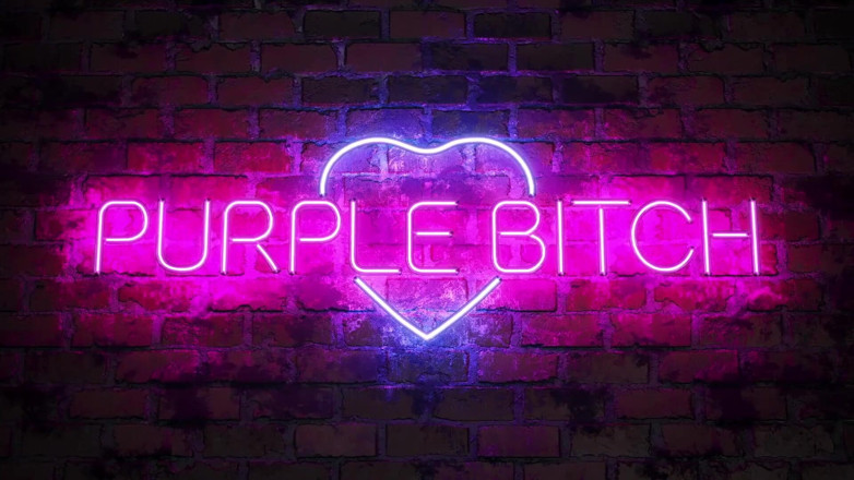 Purple Bitch: Stepdaddy girl gets dildo in both holes