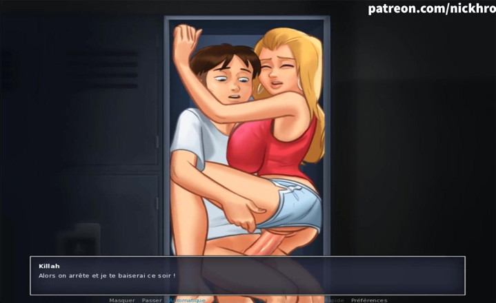 Cartoon Universal: Summertime saga part 169 - fuck with strange teen in college locker (...