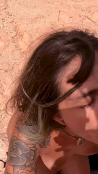 Young couple fucking on a nudity beach