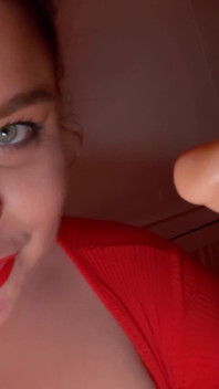 MILF with Huge Tits Fucks Ans Stretching Her Big Ass on a Dildo in the Bathroom