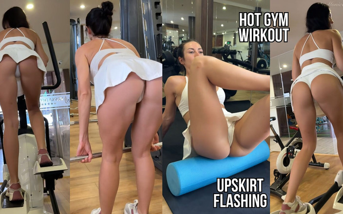 Princess Monica: Antrenament sexy la sală și fustă mini