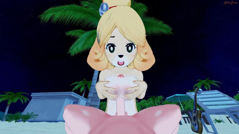 Hentai Smash: Getting a tit job then POV fucking Isabelle on the...