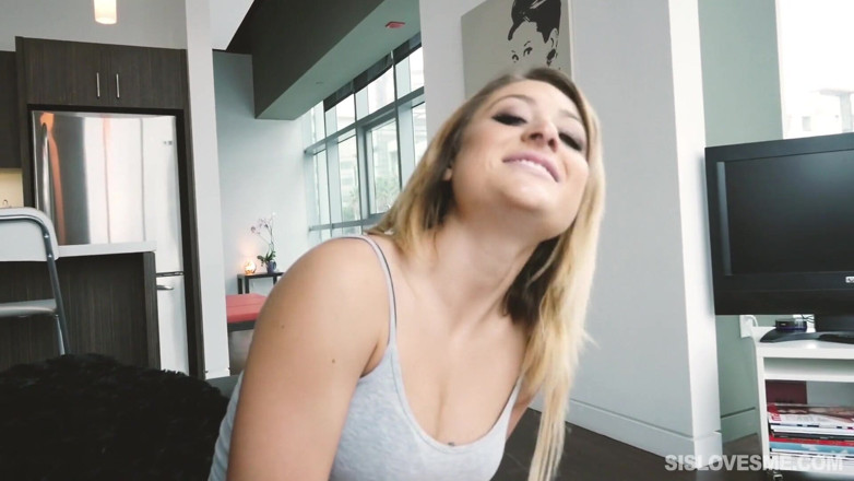 Sis Loves Me: Big booty stepsis sucks off her big dick stepbrother