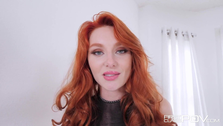 First Class POV: Stunning redhead Lacy Lennon tight pussy stretching POV
