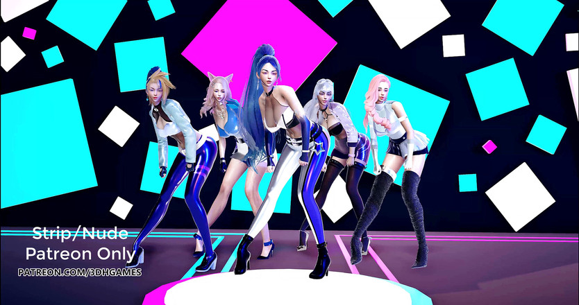 3D-Hentai Games: Exid - DDD seksowny taniec Kpop Kda Ahri Akali Kaisa Evelynn...