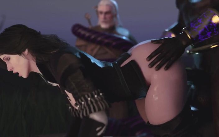 Velvixian 3D: Yennefer Blacked in Front of Cuckold Geralt, the Witcher