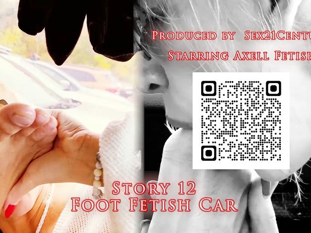 Story #12. Blonde MILF Licks the Driver's Feet and Sniffs Socks. Foot Fetish Car. (Sex 21 Century)