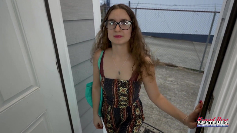 Brand New Amateurs: Teen nerd comes in for audition sucks cock and fucks...