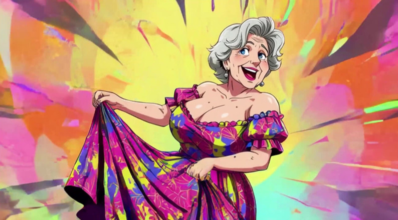 Huge Boobs: Büyük memeli nineler dans animasyonu