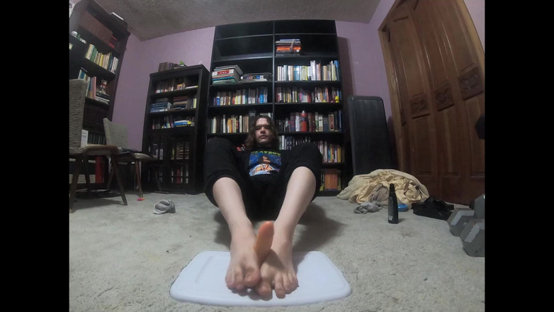 Mr Dimples: Chubby Boy Gives His Dildo a Footjob