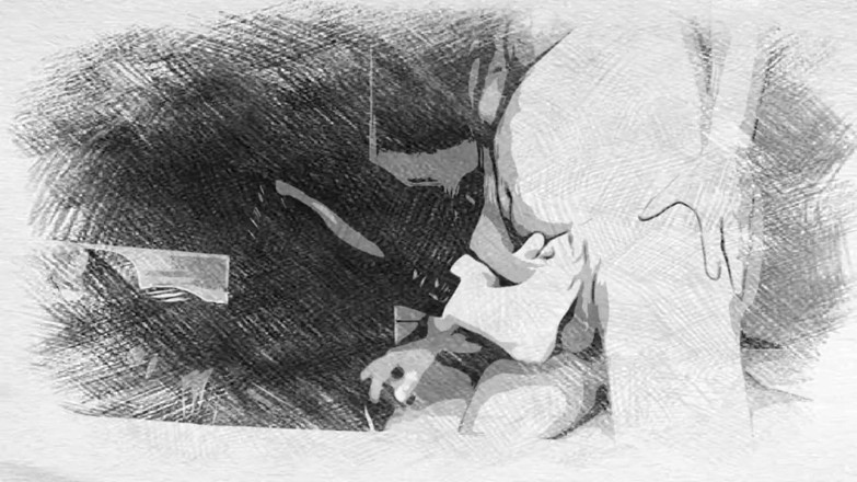 My Cartoon World: Granny Feet Playing with Penis