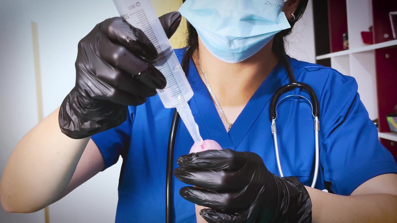 DominaFireOfficial: Y tá tàn nhẫn Domina Fire edging &amp; CBT bệnh nhân âm...