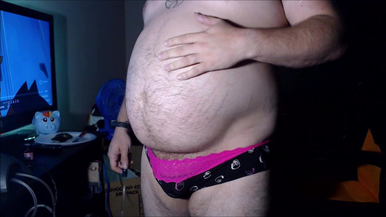 Akevantelico91: Inflação da barriga de calcinha rosa