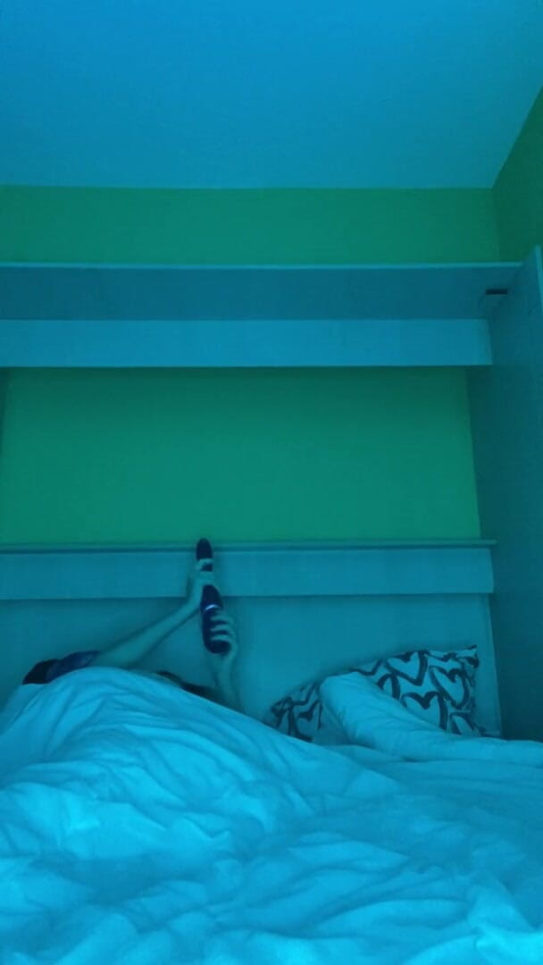 My bf cuckold: Morning masturbation alone at home with vibrator