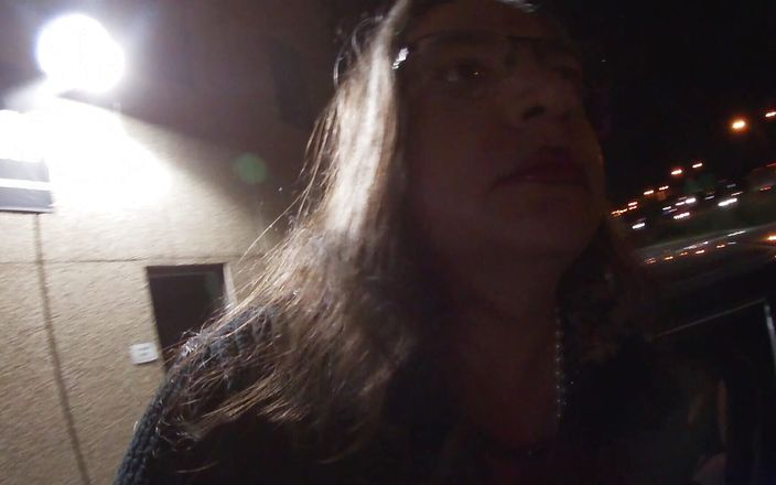 Fabiola Paola: Solo CD Playing in the Parking Lot at Night