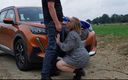 Charnelle: Blowjob and anal near the highway get caught