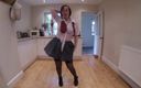 Horny vixen: British Wife and Stepmom Haley Wearing Uniform Stockings and Suspenders...