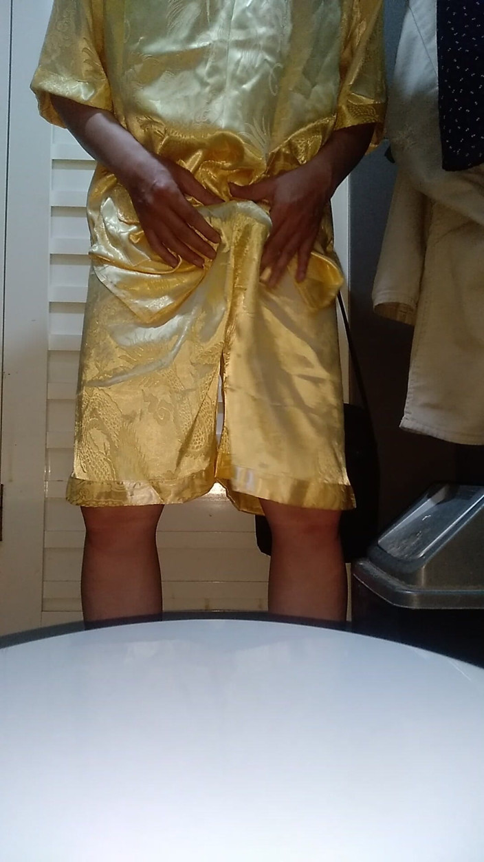 Naomisinka: Crossdresser Cum Wearing Satin Pajamas