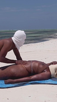 Massage Naked on a Public Beach