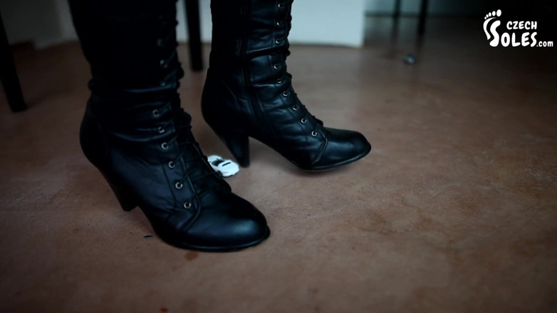 Czech Soles - foot fetish content: Madam Cat crushing puny cars under her boots