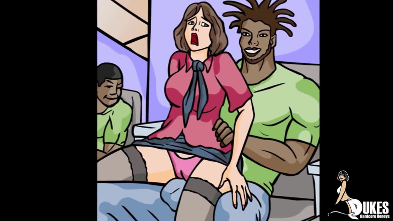 Dukes Hardcore Honeys: Flight attendant black Bred on a plane