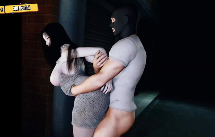 Soiyu Hentai: Телочка-красотка с большими сиськами и незнакомец - хентай, 3D без цензуры (v72)